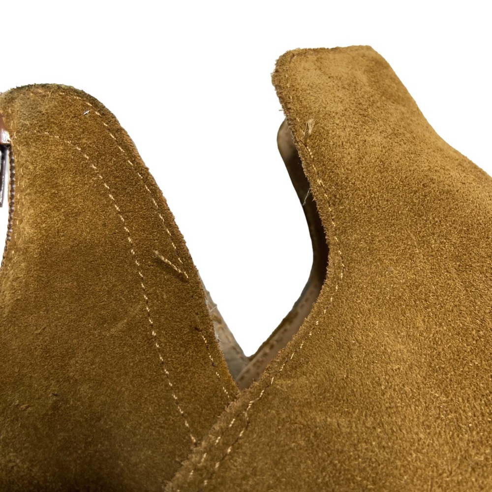 STEVE MADDEN Ankle Boots Lancaster Suede Leather Western Cognac Size 7M - Picture 6 of 13